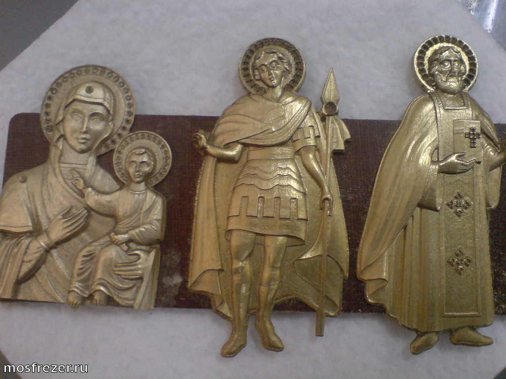 миниатюры святых, 3d фрезеровка, латунь.