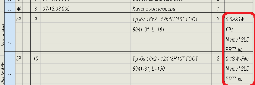 Формат бч на чертеже