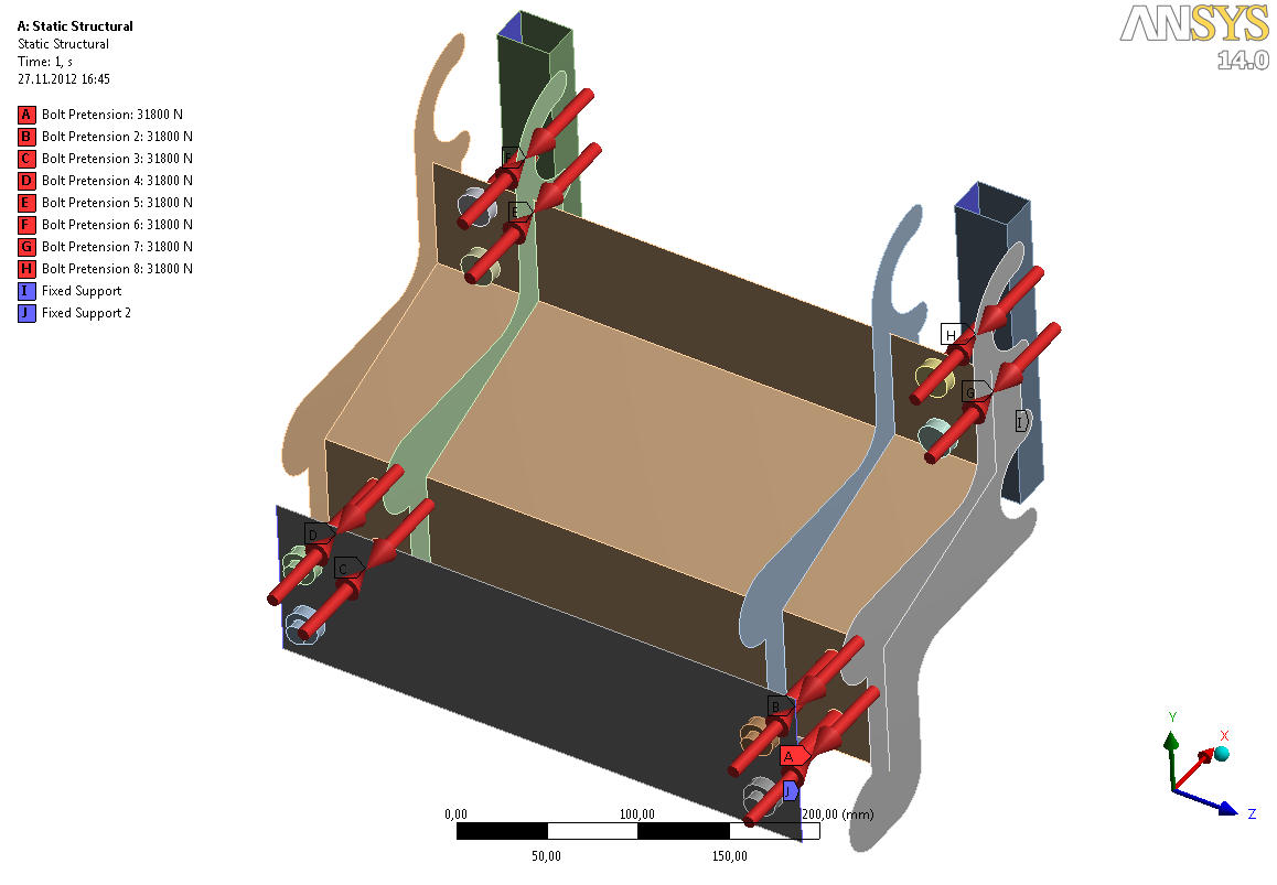 cccp3d.ru | Болтовые соединения: высокие напряжения - ANSYS Workbench