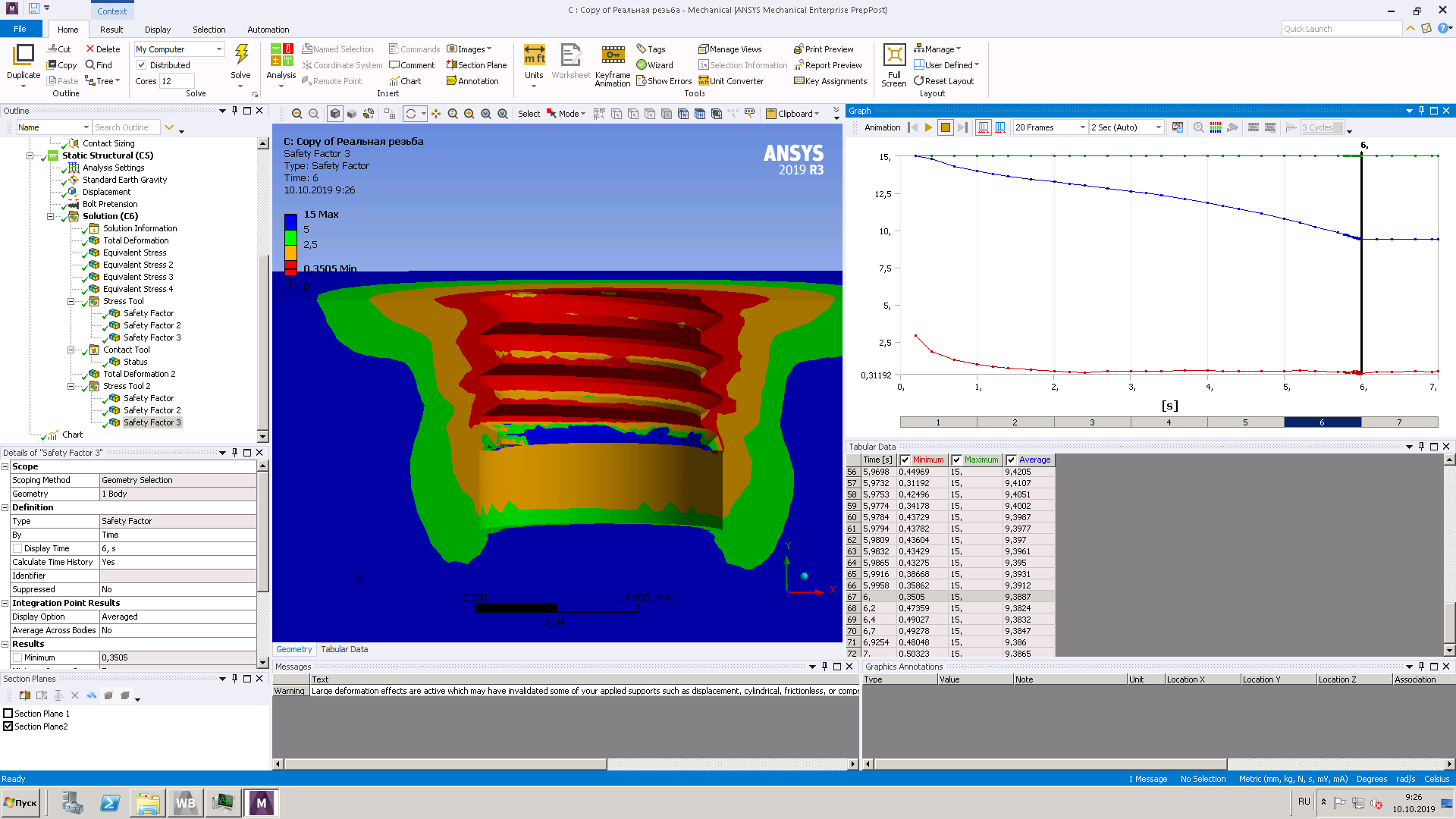 cccp3d.ru | Резьбовое соединение - ANSYS Workbench